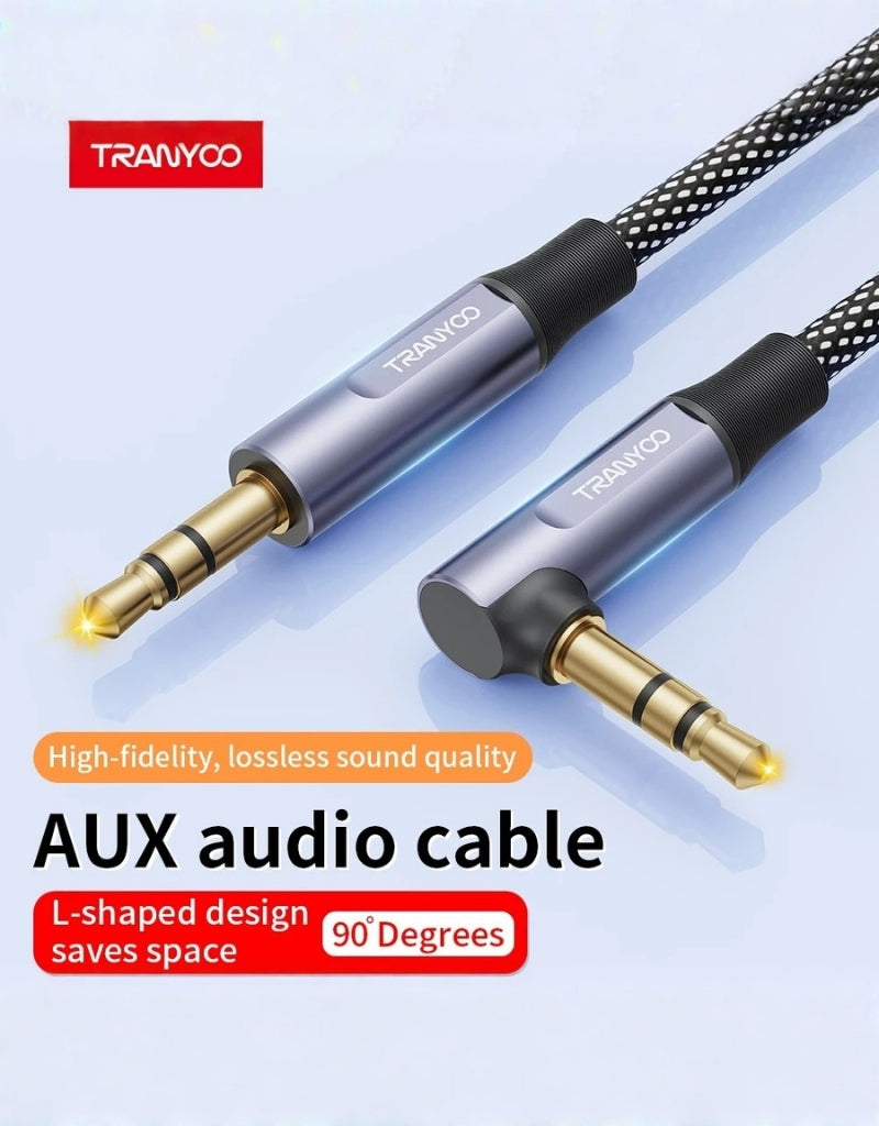 𝗧𝗿𝗮𝗻𝘆𝗼𝗼 Audio Cable 3.5 To 3.5mm Metal T-E12