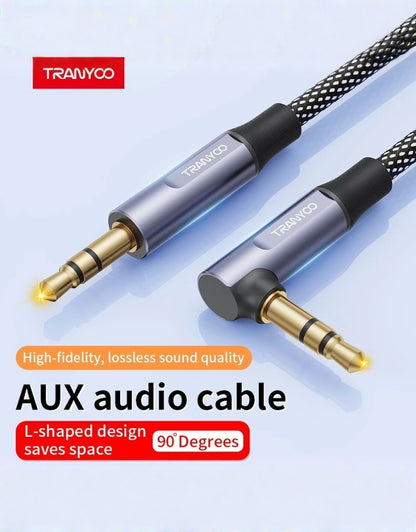 𝗧𝗿𝗮𝗻𝘆𝗼𝗼 Audio Cable 3.5 To 3.5mm Metal T-E12