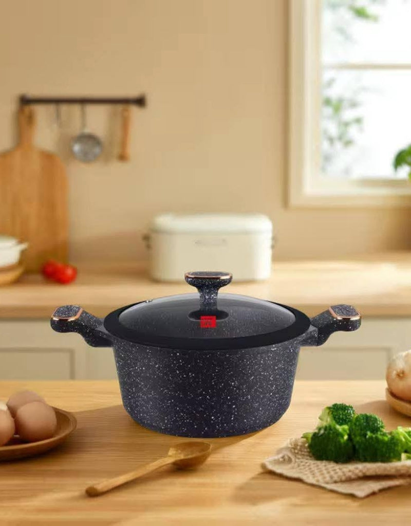 Casserole Granite Coating Healthy Cooking 10L Black