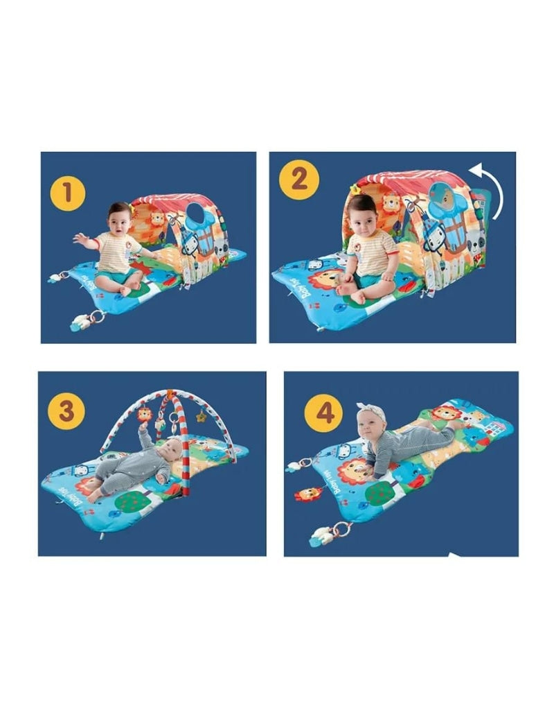4 in 1 Funny Tunnel Soft Crawling Gym Baby Play Mat