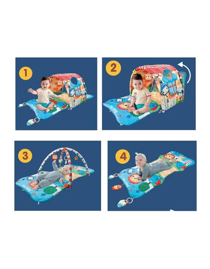 4 in 1 Funny Tunnel Soft Crawling Gym Baby Play Mat