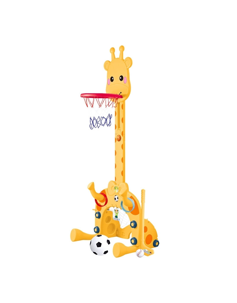 Jiestar Toys Giraffe 5 in 1 Plastic Basketball Soccer Golf Kids