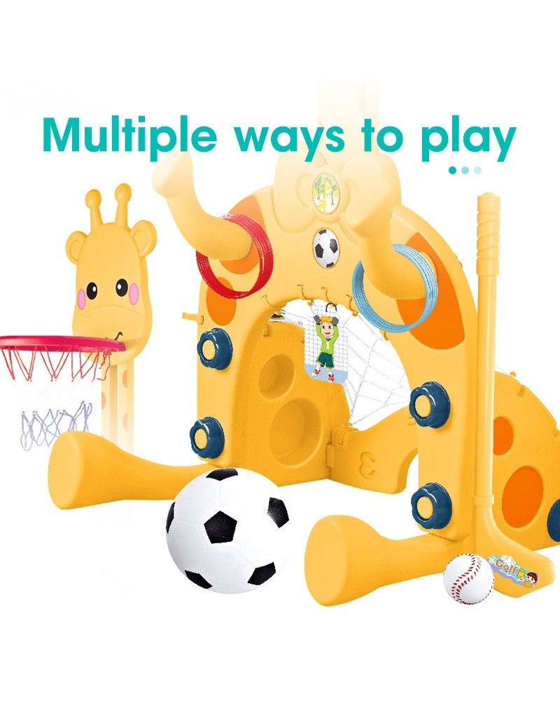 Jiestar Toys Giraffe 5 in 1 Plastic Basketball Soccer Golf Kids