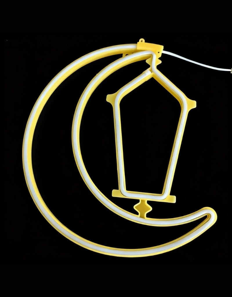 Crescent Decoration with Light Up Lantern Different Size