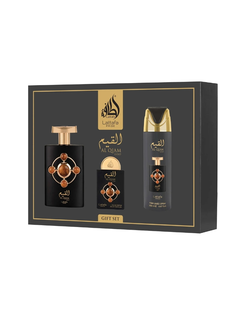 Lattafa Pride Al Qiam Gold 3-Piece Gift Sets
