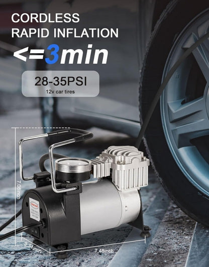 Air Pump For Big Tires With Self Protected Device