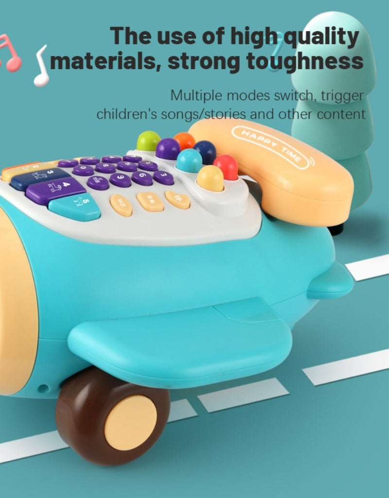 Mappy Interactive Toy With Airplane Sounds Turquoise