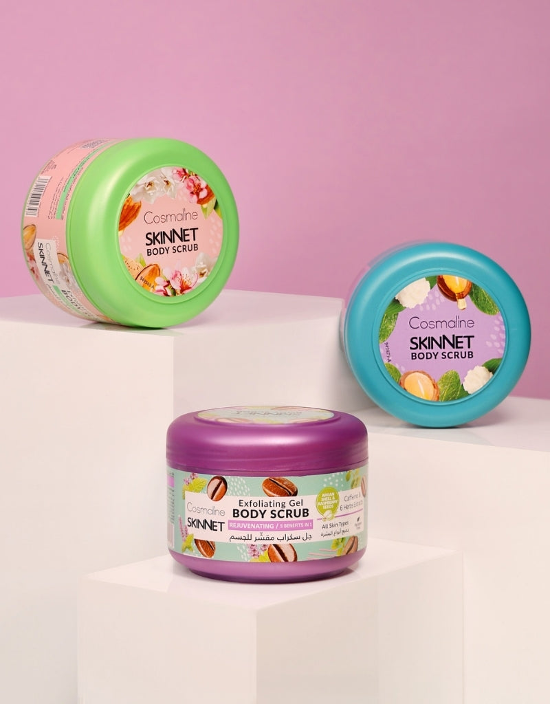 𝗖𝗼𝘀𝗺𝗮𝗹𝗶𝗻𝗲 Skinnet Rejuvenating Exfoliating Gel Body Scrub 250 ML