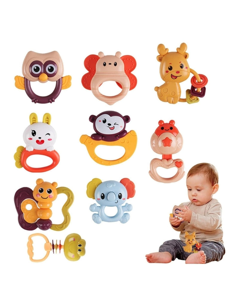 Monkey Grab Shake Rattle Baby Rattles Toys Set