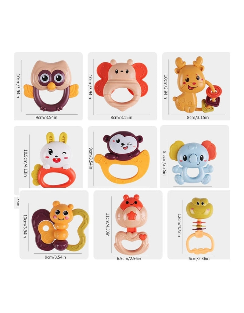 Monkey Grab Shake Rattle Baby Rattles Toys Set