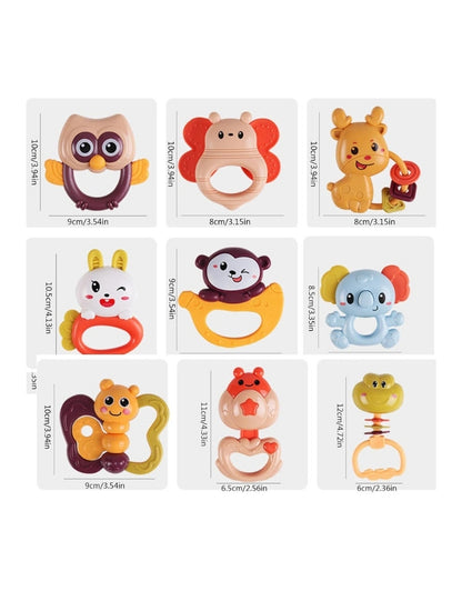 Monkey Grab Shake Rattle Baby Rattles Toys Set