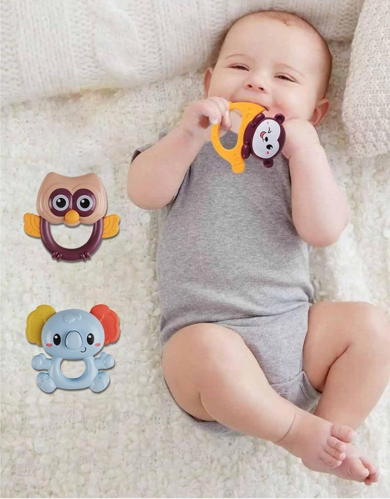 Monkey Grab Shake Rattle Baby Rattles Toys Set