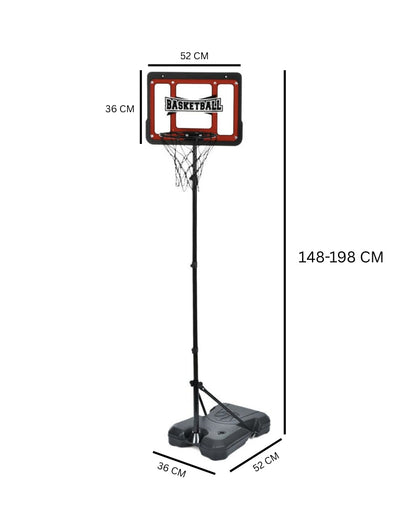 Adjustable Height Basketball Toy with Stand 148-198 CM