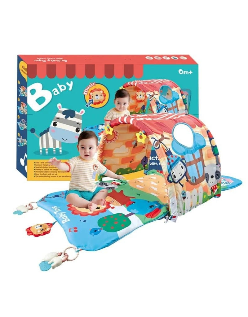 4 in 1 Funny Tunnel Soft Crawling Gym Baby Play Mat