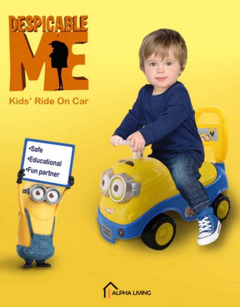 Baybee Minion Race Kids Ride On Push Car for Toddlers