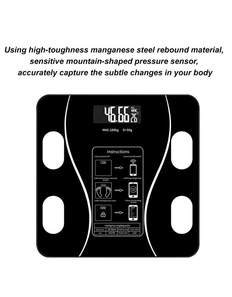 Digital Bathroom Scale Bluetooth Weighing Body Fat Balance