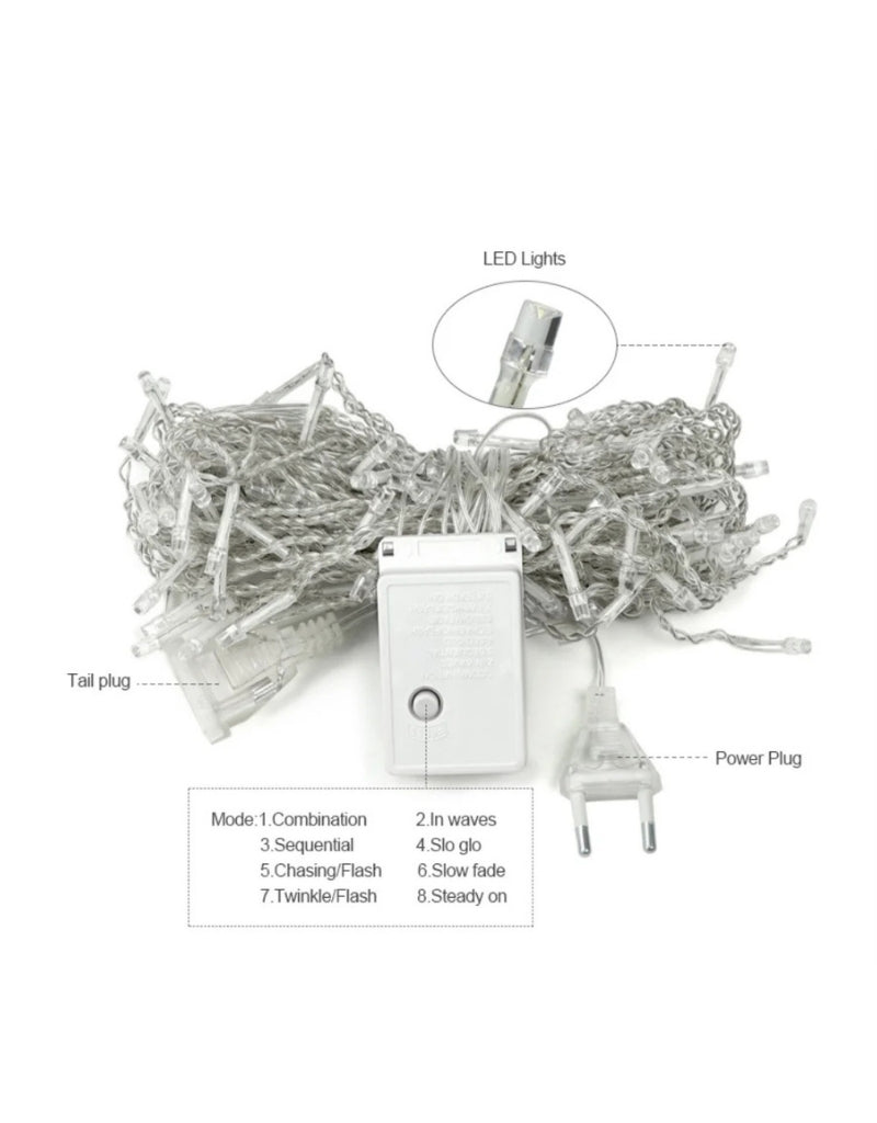 Light Up String RGB & Yellow Color Decorative Holiday Lights