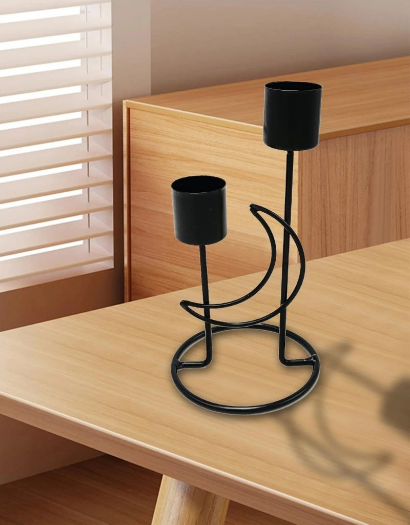 Metal Candlestick Desktop Pillar Candle Holder