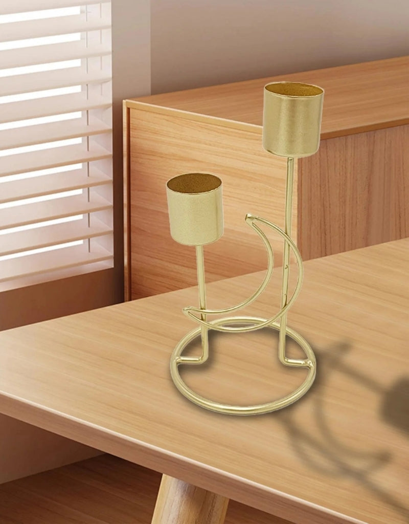 Metal Candlestick Desktop Pillar Candle Holder