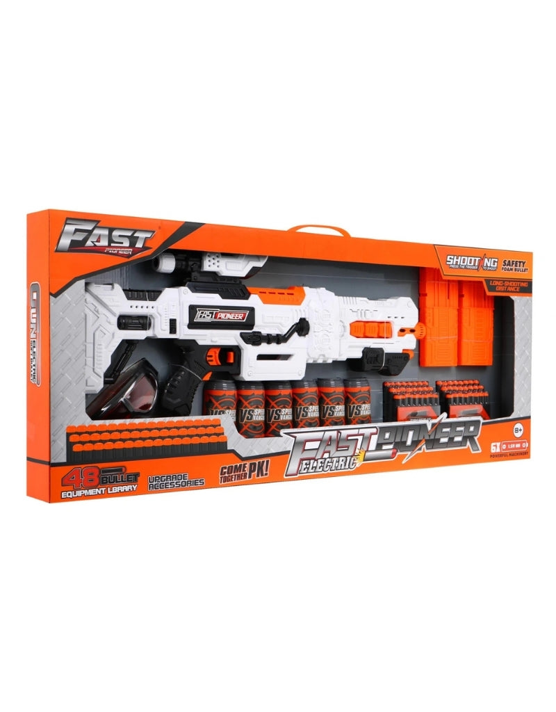 Electric Gun For Children Set With 2 Magazines And 48 Soft Shells