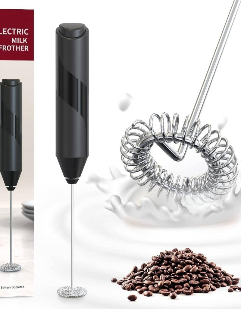 Electric Milk Frother Handheld Stainless Steel Mini Foam Maker