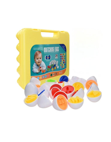 A to Z Alphabet Letter Matching Eggs Color & Shape Briefcase 26 Pieces