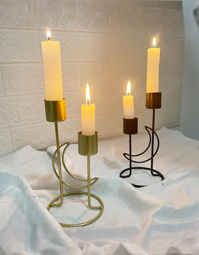 Metal Candlestick Desktop Pillar Candle Holder