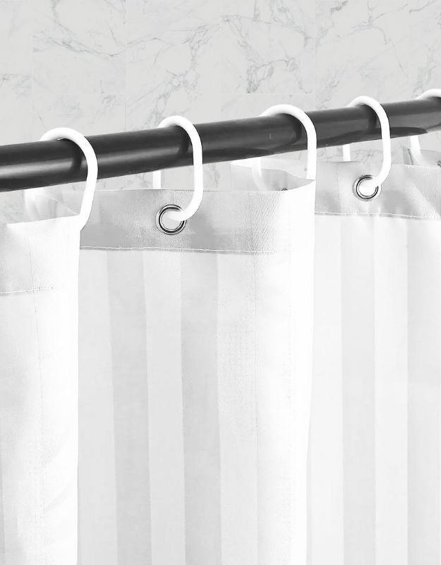 Waterproof Fabric Farmhouse Modern Squared Shower Curtains