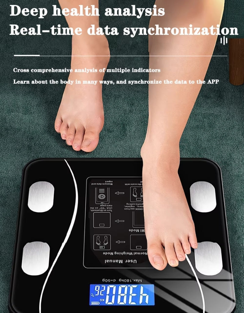 Digital Bathroom Scale Bluetooth Weighing Body Fat Balance
