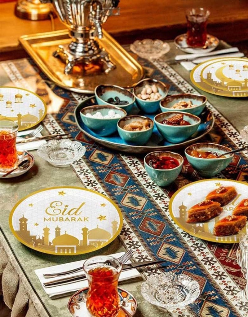 40-Piece Eid Mubarak Paper Tableware Set