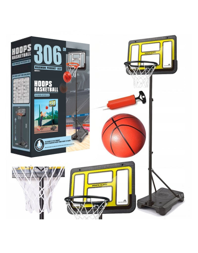 Hoops Adjustable Portable Basketball Hoop 306 CM for Indoor & Outdoor Use