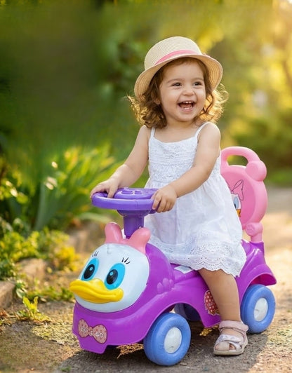 Daisy Duck Cartoon Baby Ride on Cars with Music Horn
