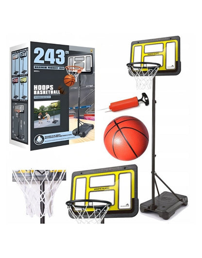 Hoops Adjustable Portable Basketball Hoop 243 CM for Indoor & Outdoor Use