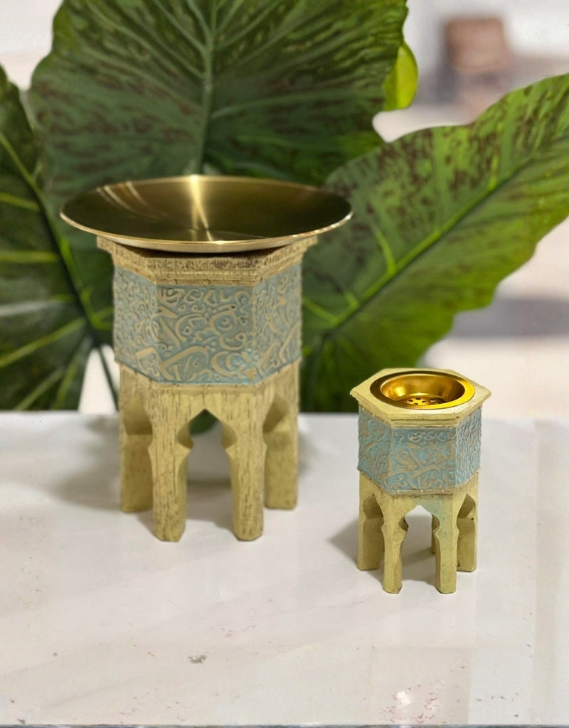 Traditional Wooden Incense Burner For Ramadan