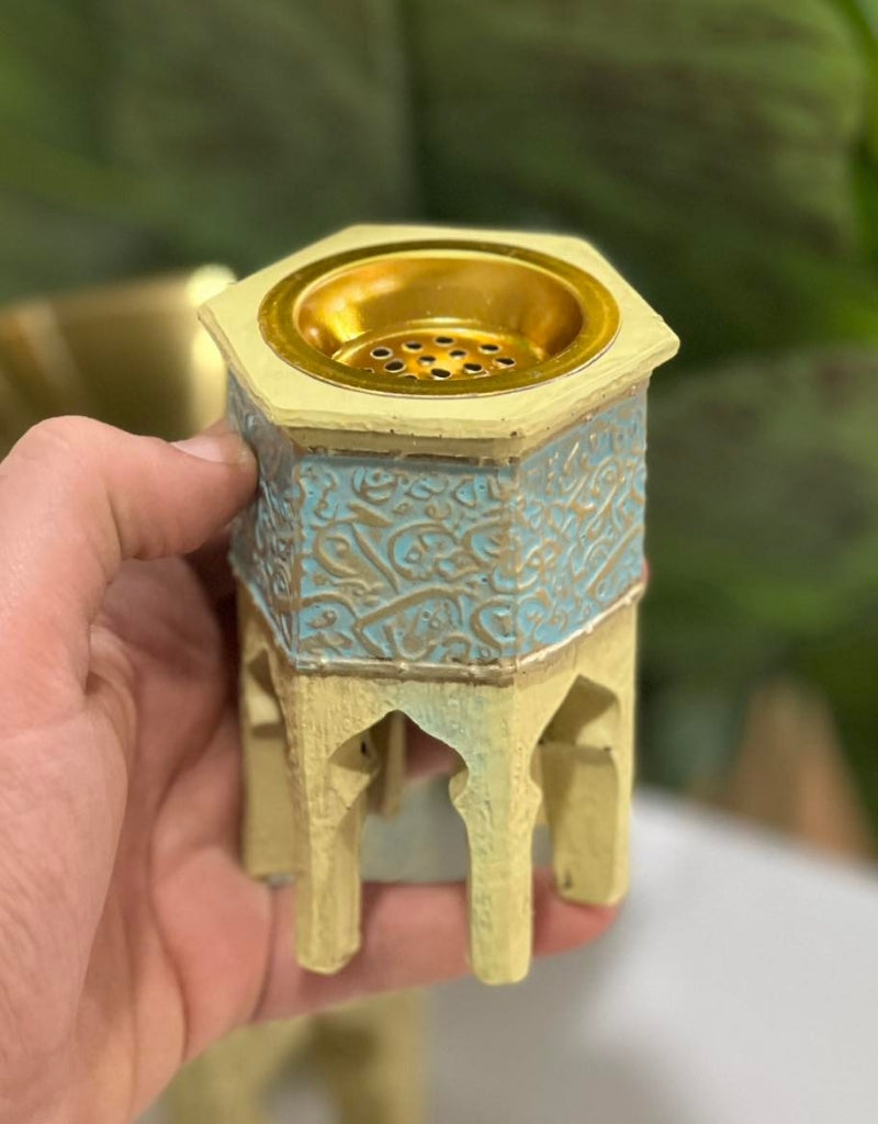 Traditional Wooden Incense Burner For Ramadan