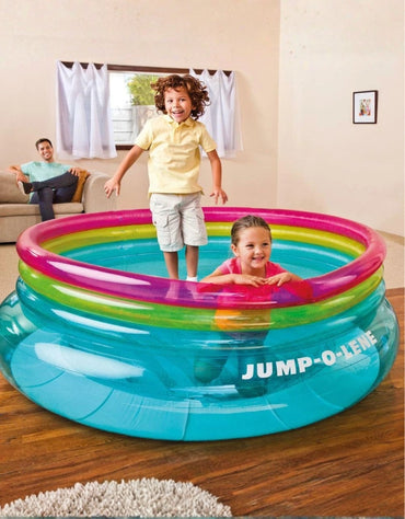 𝗜𝗻𝘁𝗲𝘅 Jump-O-Lene Kids Bouncy Castle Indoor Bouncer Inflatable 48267NP 2.03M x 69CM