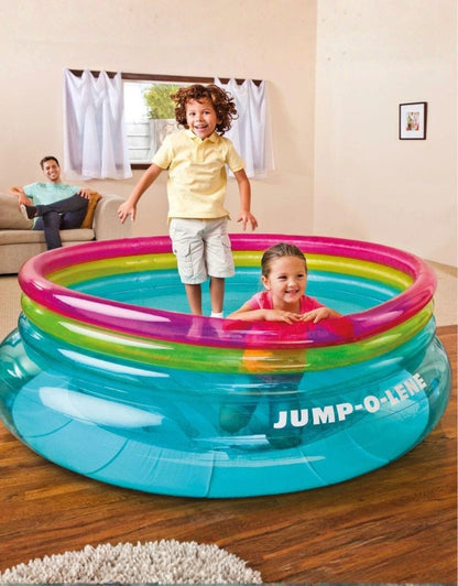 𝗜𝗻𝘁𝗲𝘅 Jump-O-Lene Kids Bouncy Castle Indoor Bouncer Inflatable 48267NP 2.03M x 69CM