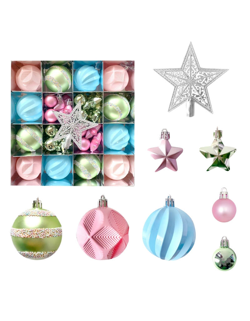 Set Of 45 PCS Candy Ornaments for Christmas Tree