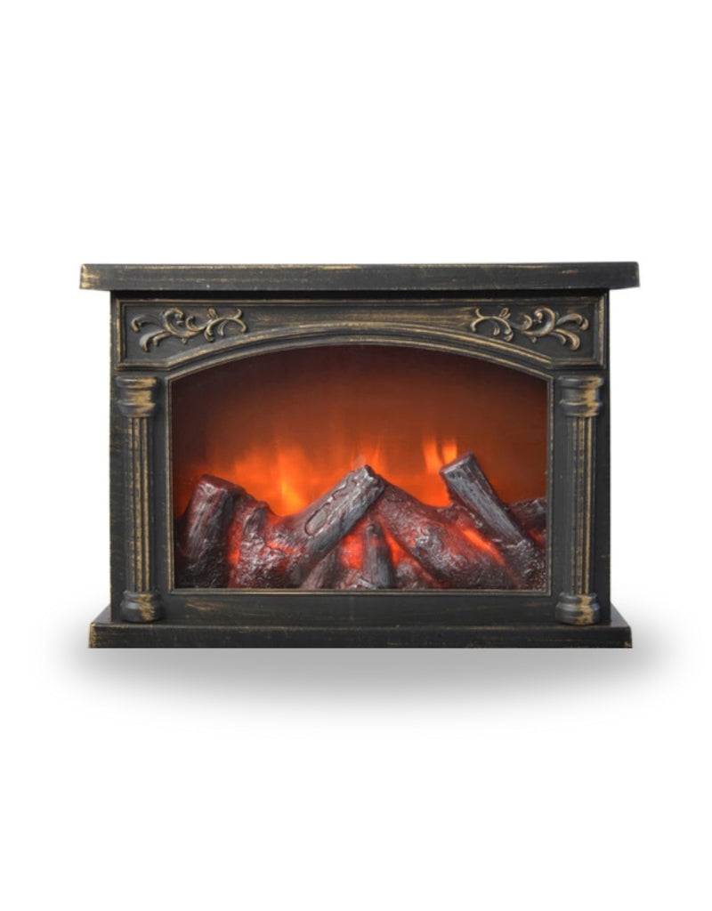 مدفأة كهربائية بتصميم ريترو مع فانوس LED