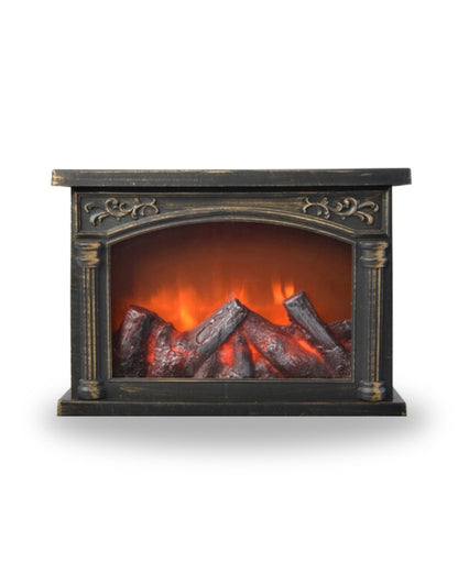 مدفأة كهربائية بتصميم ريترو مع فانوس LED