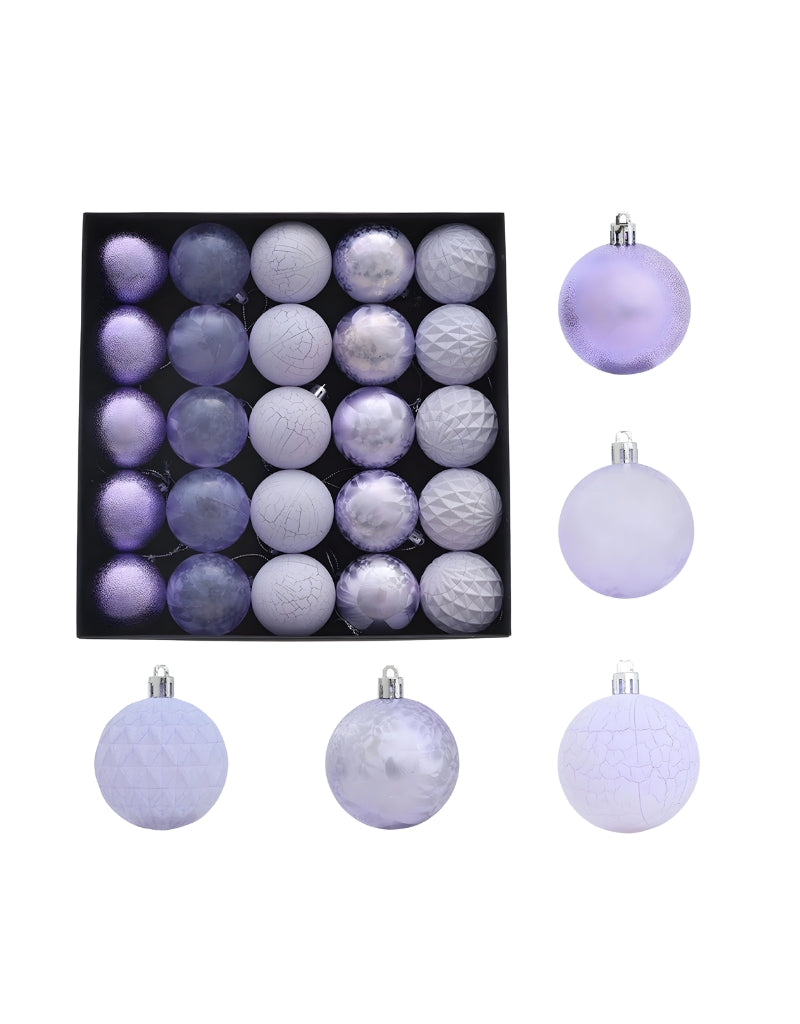 Christmas Balls Ornaments Xmas Tree Hanging Decorations Plastic Shatterproof 25 PCS