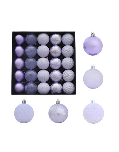 Christmas Balls Ornaments Xmas Tree Hanging Decorations Plastic Shatterproof 25 PCS