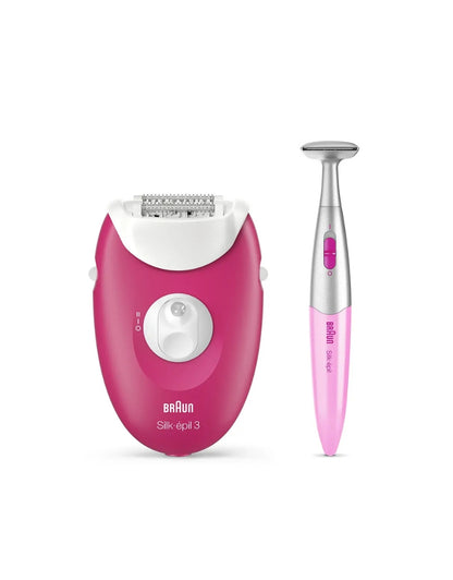 𝗕𝗿𝗮𝘂𝗻 Silk-epil 3 Epilator Raspberry Pink