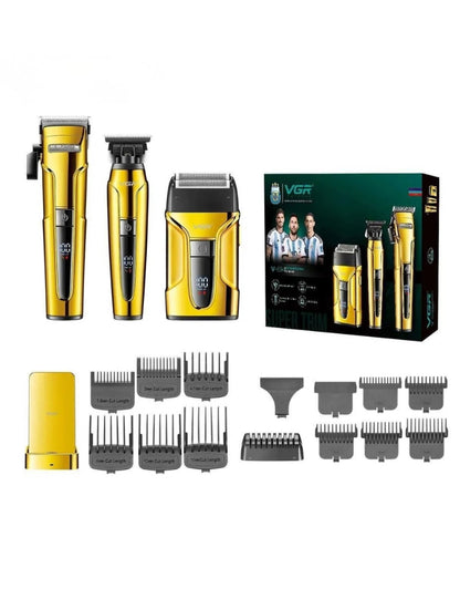 𝗩𝗚𝗥 Gradient Ribbon Base Charging Hair Care Combination Electric Shaver Rechargeable