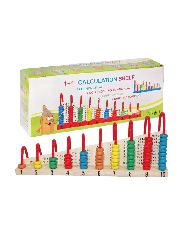 Wooden Educational Abacus For Children Vertical 10 Columns