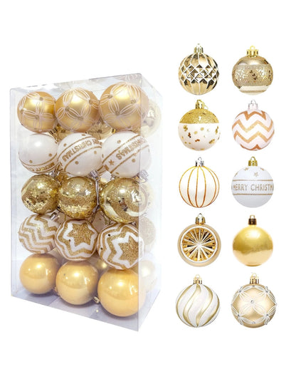 Plastic Balls Christmas Tree Hanging Decoration 30 PCS