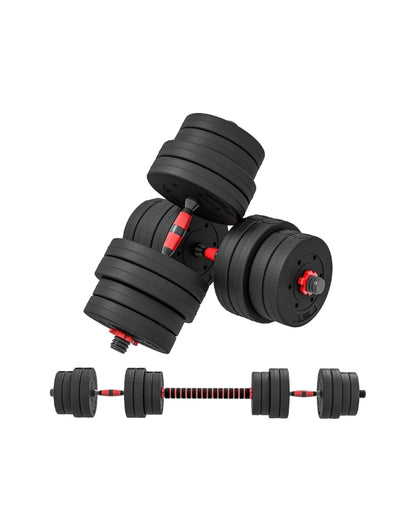 2 In 1 Adjustable Dumbbells Non-Slip Weight Set 20kg To 40kg