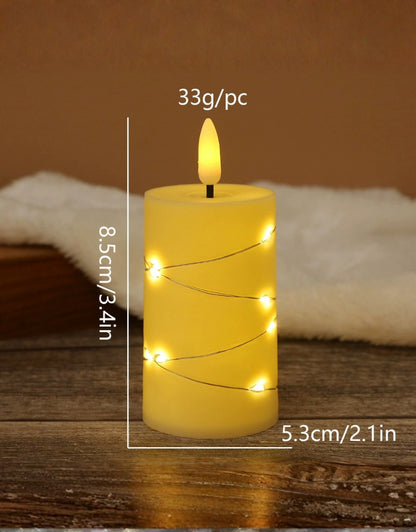 Bullet Flameless LED Candles Star String With Battery