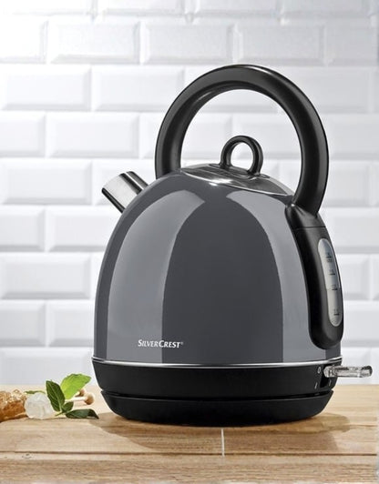 𝗦𝗶𝗹𝘃𝗲𝗿 𝗖𝗿𝗲𝘀𝘁 Retro 2400W Kettle High Quality Water Heater Stainless Steel