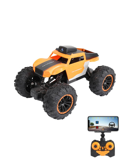 2.4G Off-Road Truck orange edition with controller and mounted smartphone display